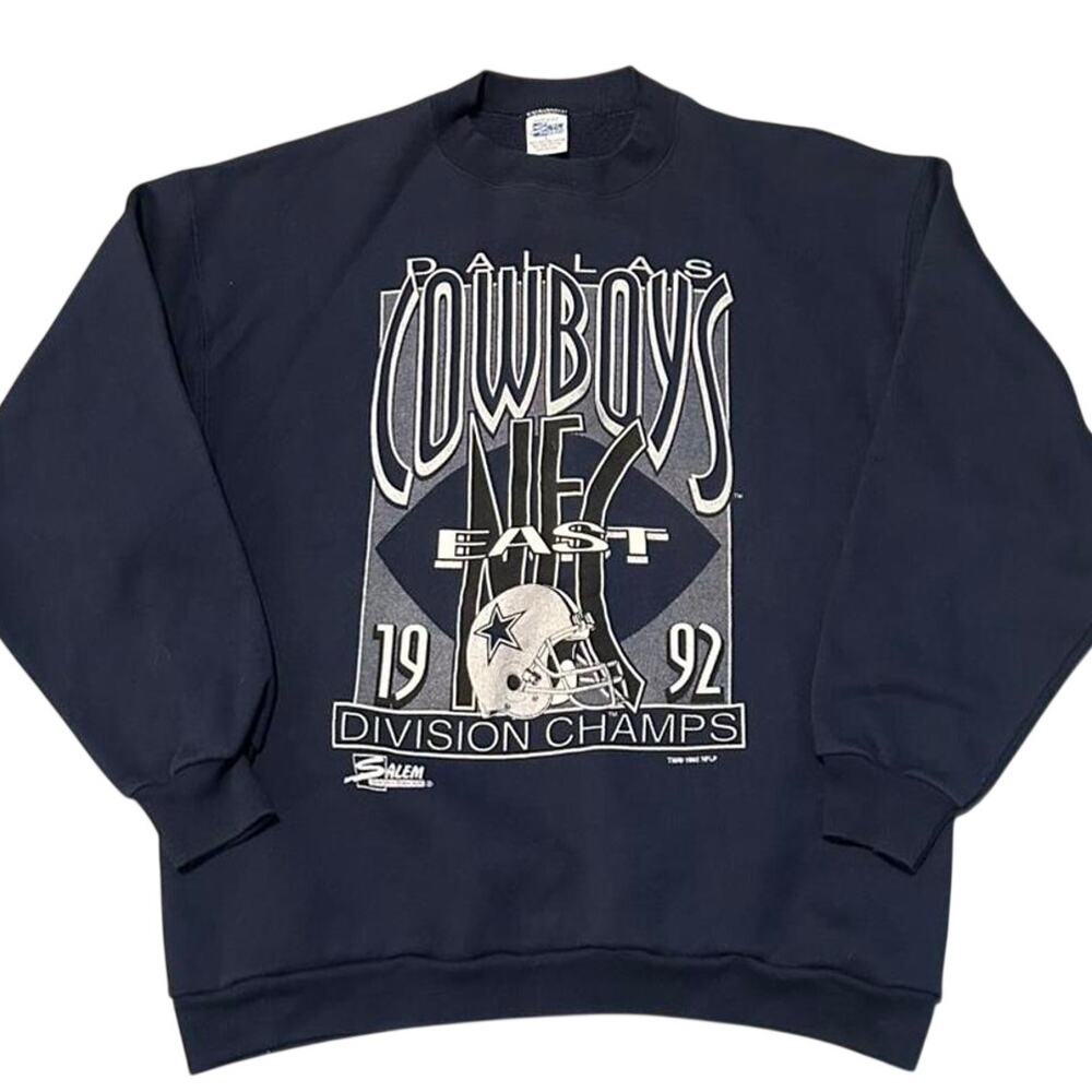 Salem Sportswear nan T-Shirts Vintage 1992 dallas cowboys east Large Bluef